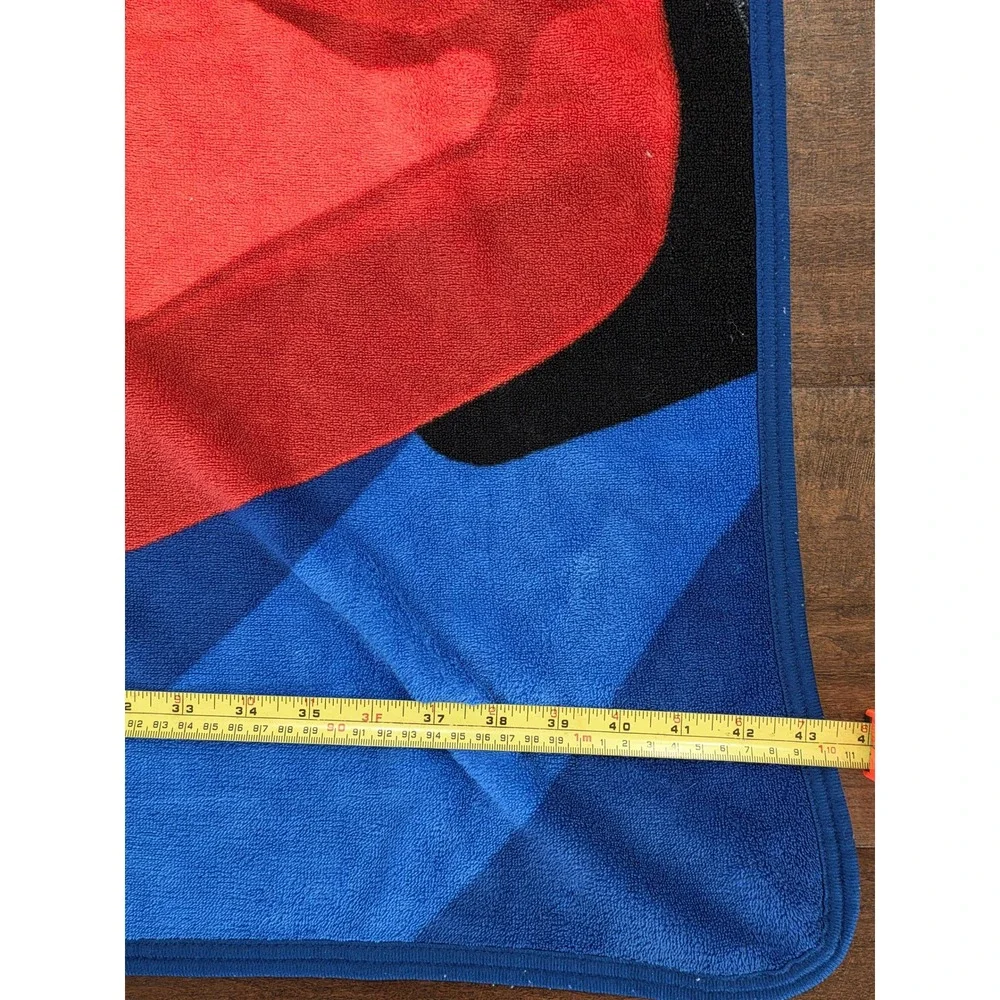 Disney Pixar Cars Lightning McQueen Mater Eat My Dust Blue Plush Throw Blanket